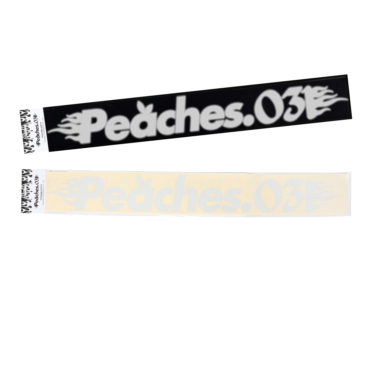 Peaches. LIBILLY Reflective Flame Decal White