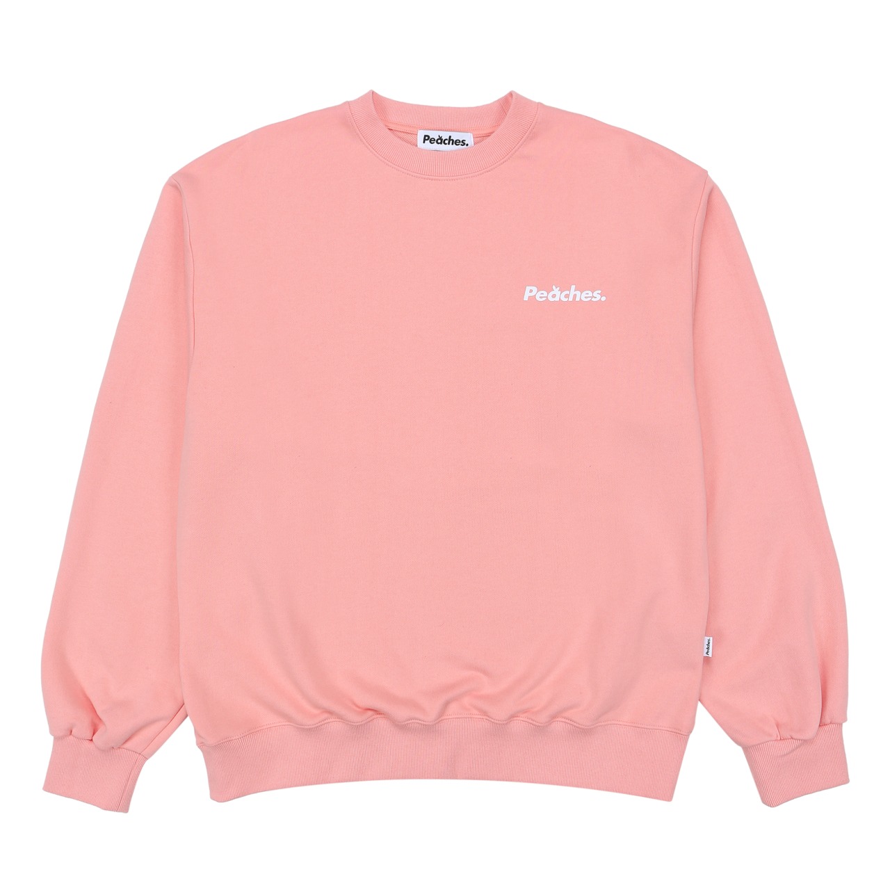 Peaches. Logo Crewneck Sweatshirt Pink