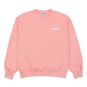 Peaches. Logo Crewneck Sweatshirt Pink